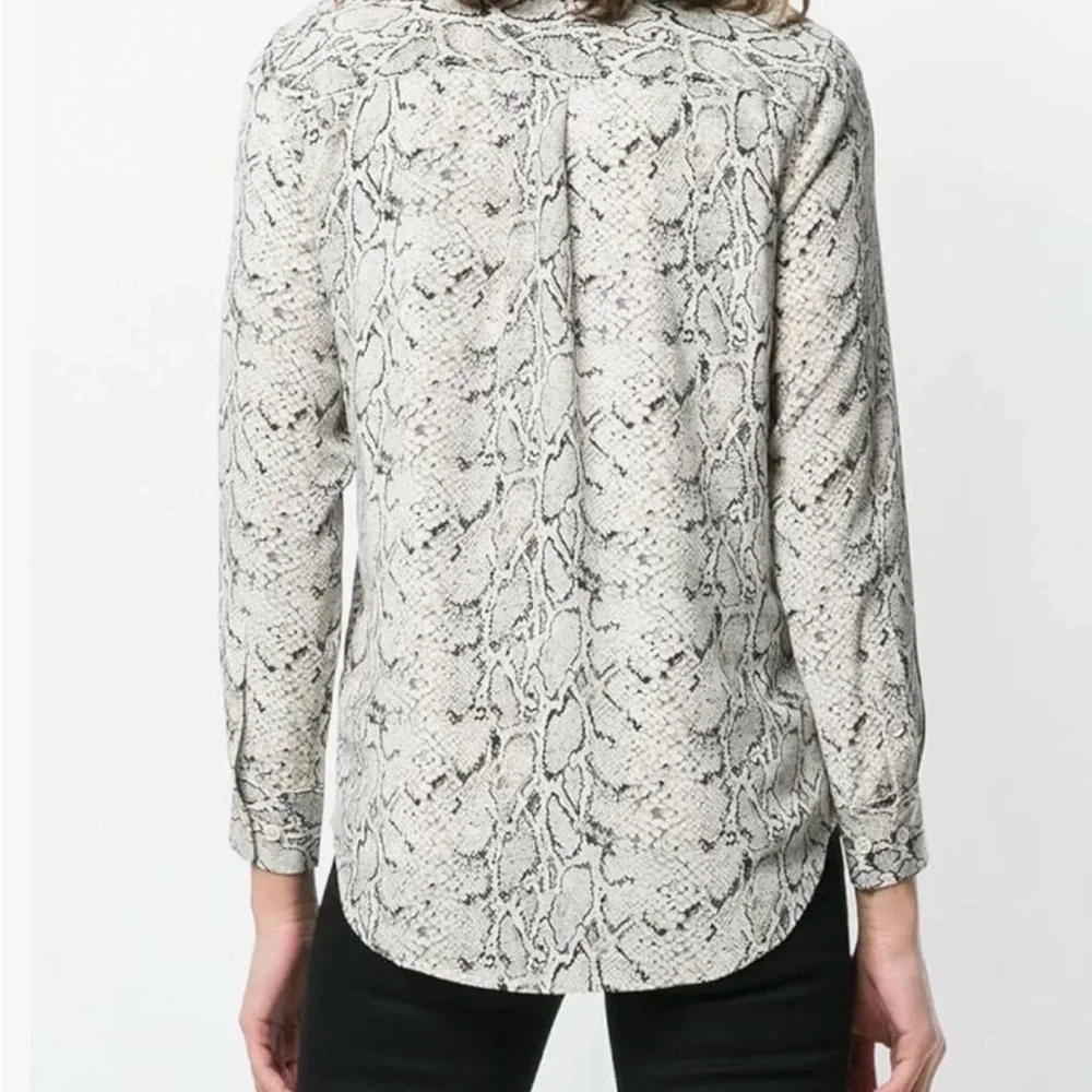 Equipment Femme Women's Classic Sandwashed Crepe De Chine Silk Slim Size S - Picture 11 of 12